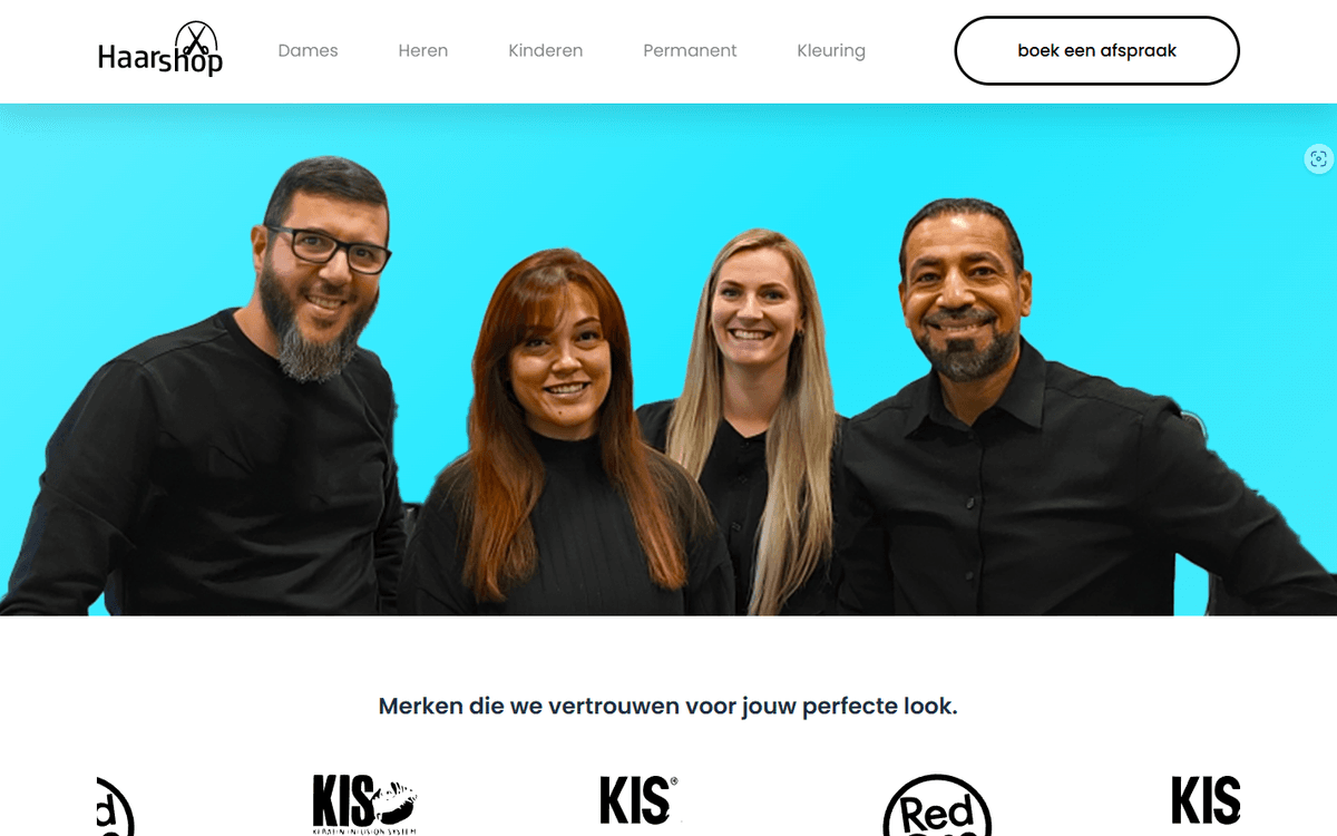 Hairdress salon website